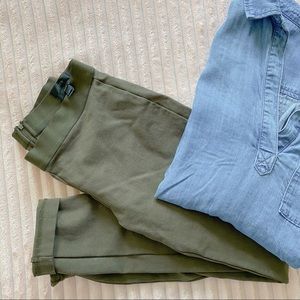J. Crew olive pixie pants